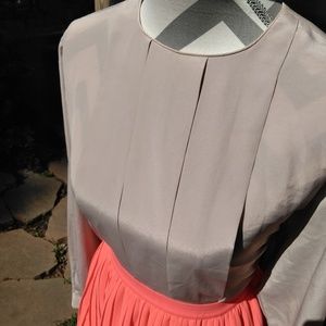Vintage 1970's Dior Chemise Pleated Front Blouse